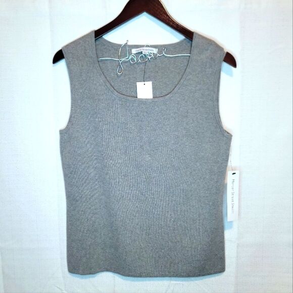 Mercer Street Studio Gray Sleeveless Sweater Size Large - Picture 1 of 10